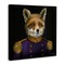 Stupell Industries Military Coat Fox Canvas Wall Art Design by Bree Merryn